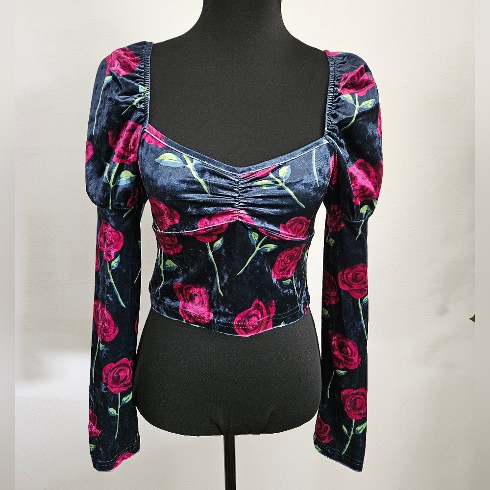 NWT Dolls Kill Delia's Juliet Rose Top - small